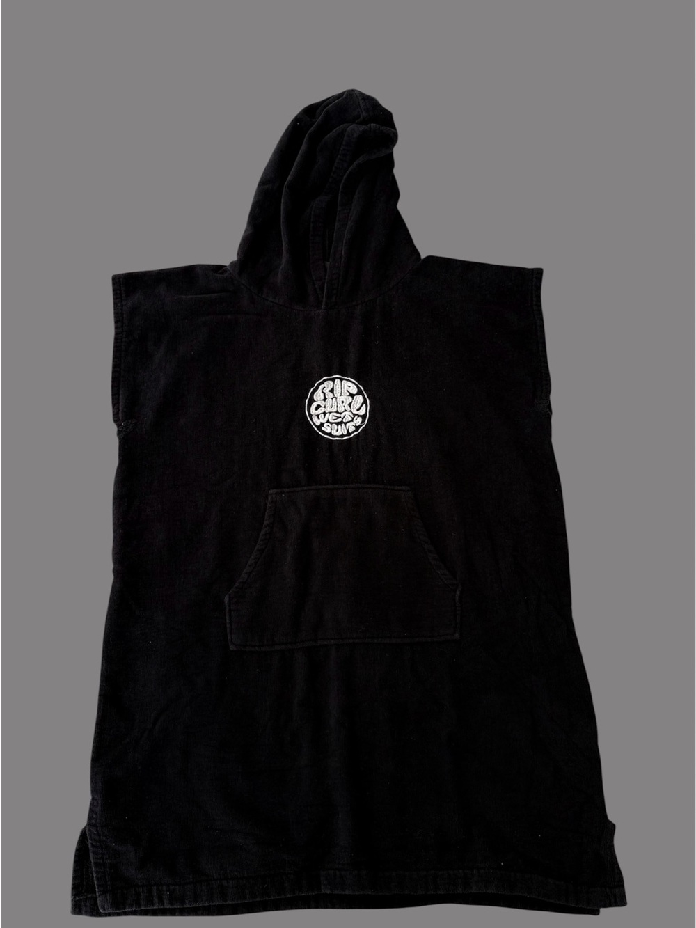 Rip Curl Youth Hooded Changing Towel Poncho Black Size Youth Large (Gently Used)